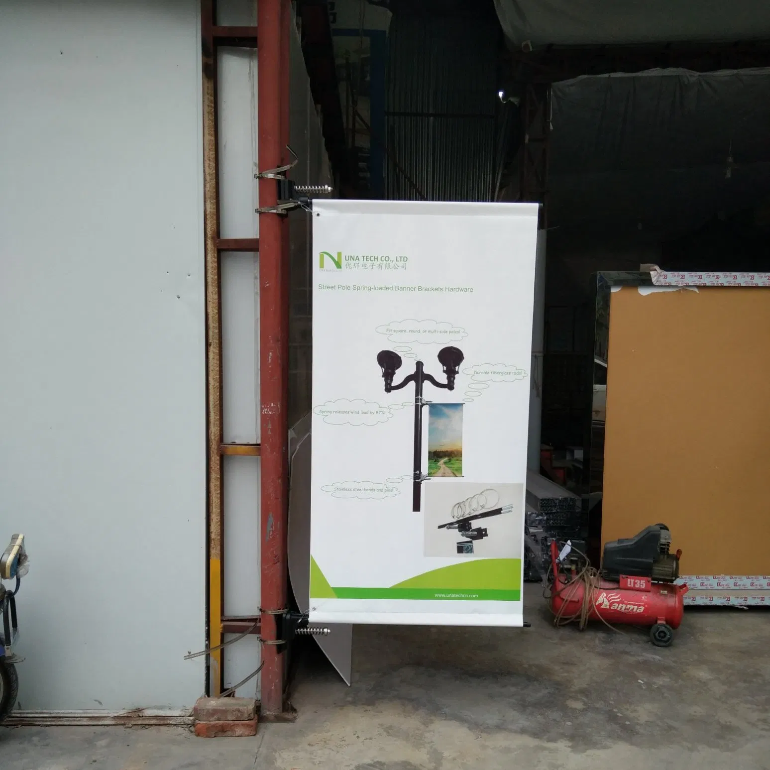 Metal Street Light Pole Advertising Election Promotional Vota Banner Flag Rack