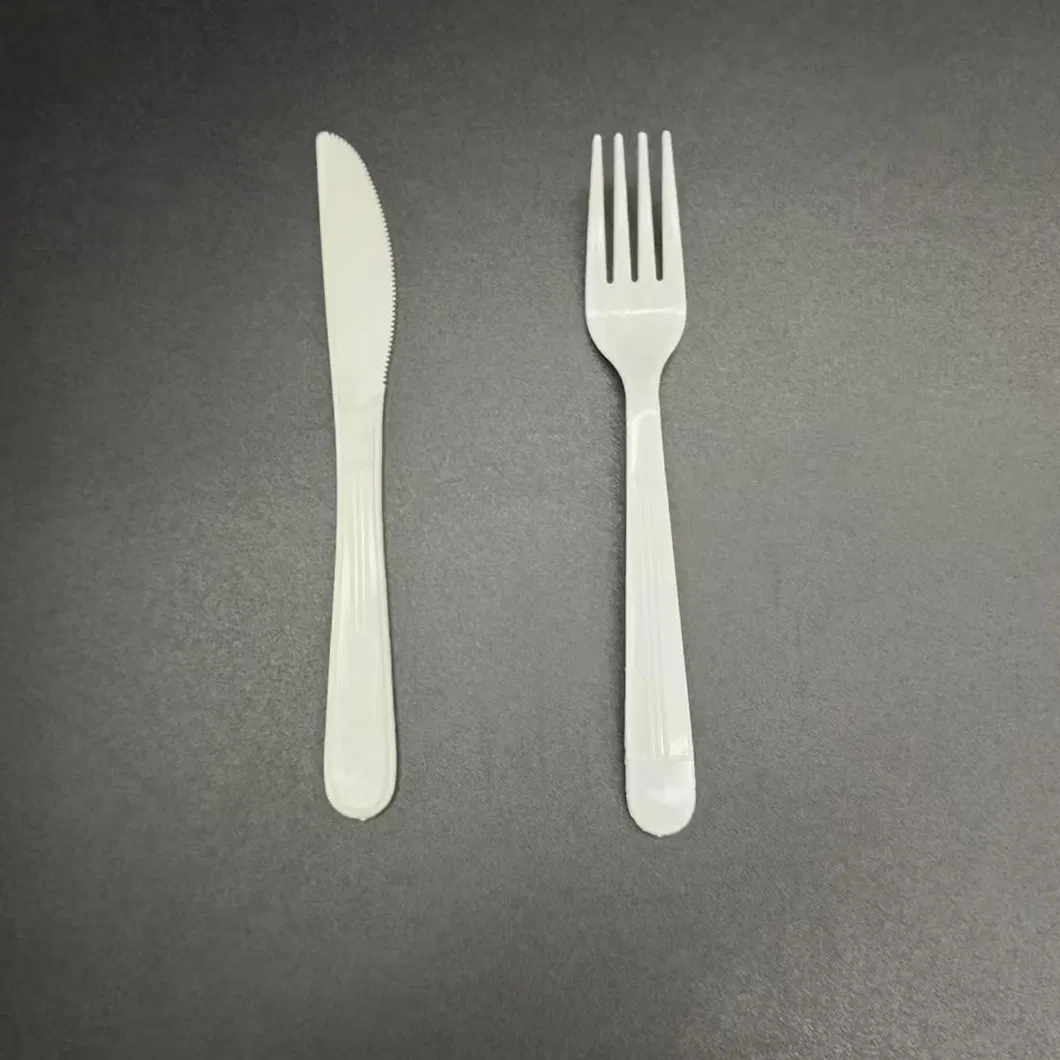 White PP Cutlery PP Knife, Fork and Spoon