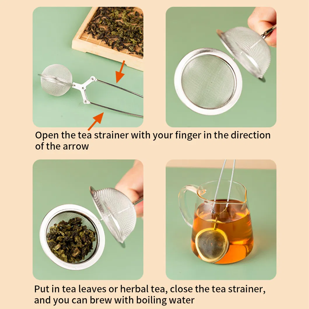 Stainless Steel 430 Black Sphere Tea Strainer