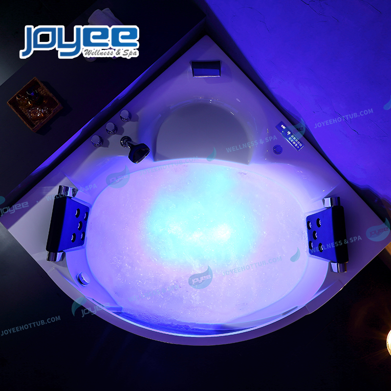 Угловая гидромассажная ванна Joyee SPA Waterfall LED для двоих