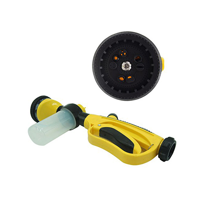 House Rooof Car Cleaning Tool 10 Patterns Trigger Garden Hose Hose End Sprayer with 100ml Soap Dispenser