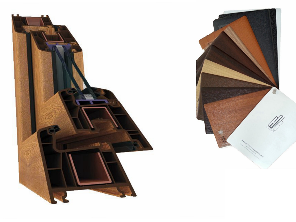 Wooden Grain Anti-UV Exterior/Outdoor Use High Weather Resistance PUR Laminating/Lamination Plastic Foil/Film for U-PVC Windows & Doors/Wall Panel/PVC Fence