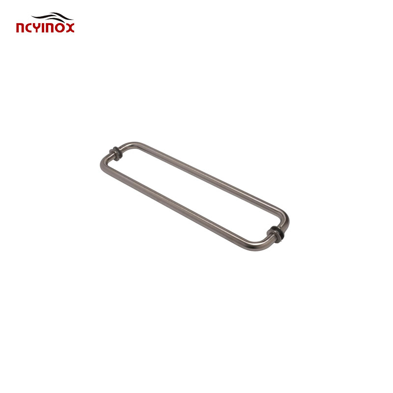 Luxury Brushed Nickel 12" Back-to-Back Towel Bars Bathroom Towel Rail for Glass Door