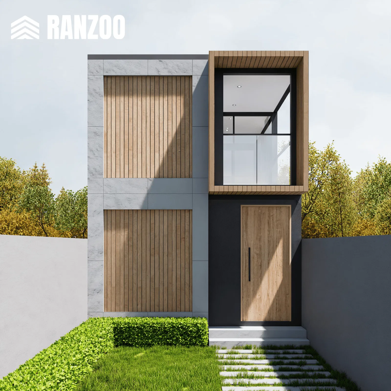 Ranzoo Eco-Friendly Prefabricated Homes with Two-Story Options and Solar Power