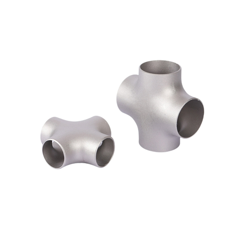DN 80 3mm Pipe Fitting Pressure Corrosion Resistant Titanium 4 Way Cross
