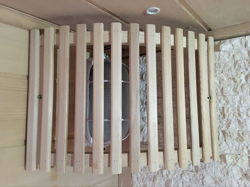 Финская сауна с паром и взрывобезопасным светом