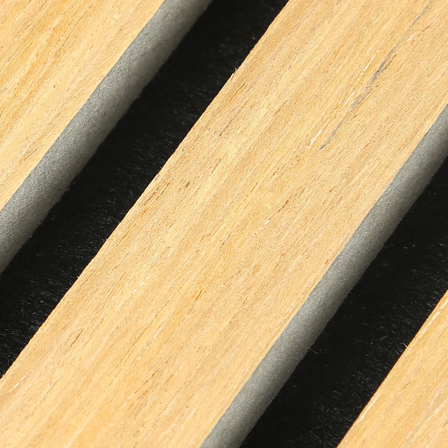 New Type Interior Decorative Slat Acoustic Panel Pet Felt Combined MDF Veneer Slats Panel for Wall Ceiling Decoration