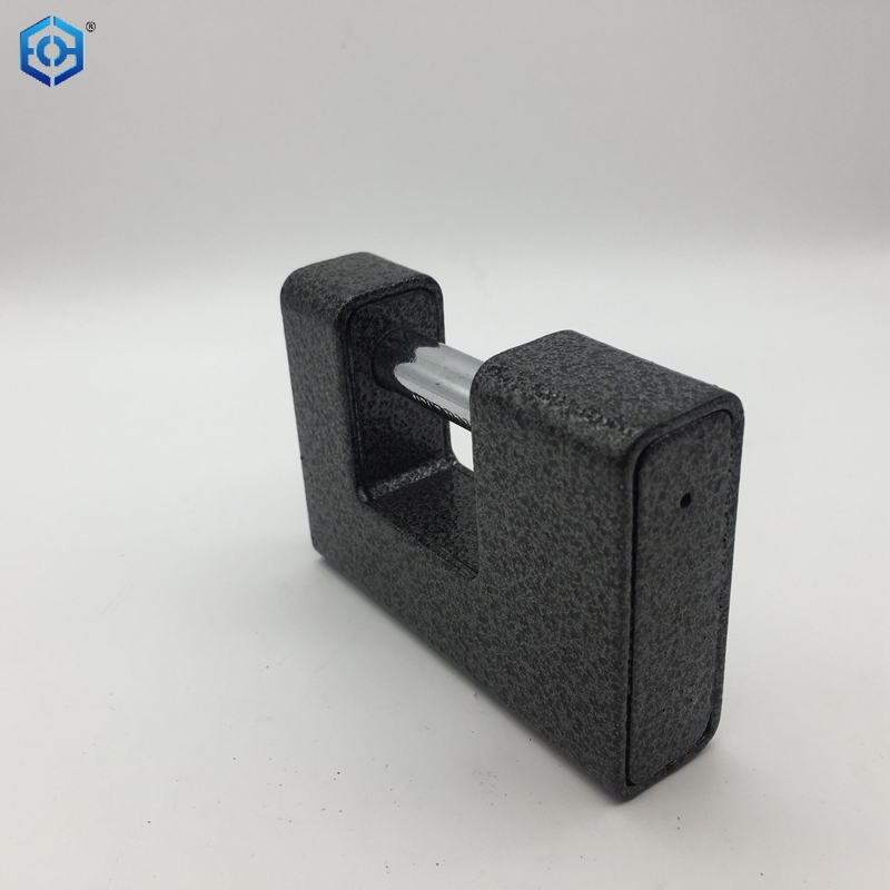 Black Heavy Duty Steel Square and Rectangle Type with 4 Keys Padlock