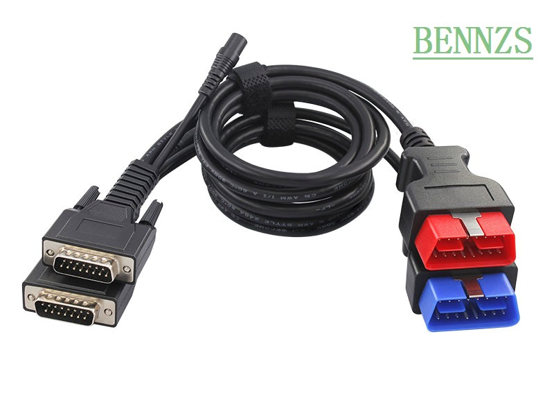J1962 16-Pin OBD Connector Cable for Automotive Diagnostic Scanner