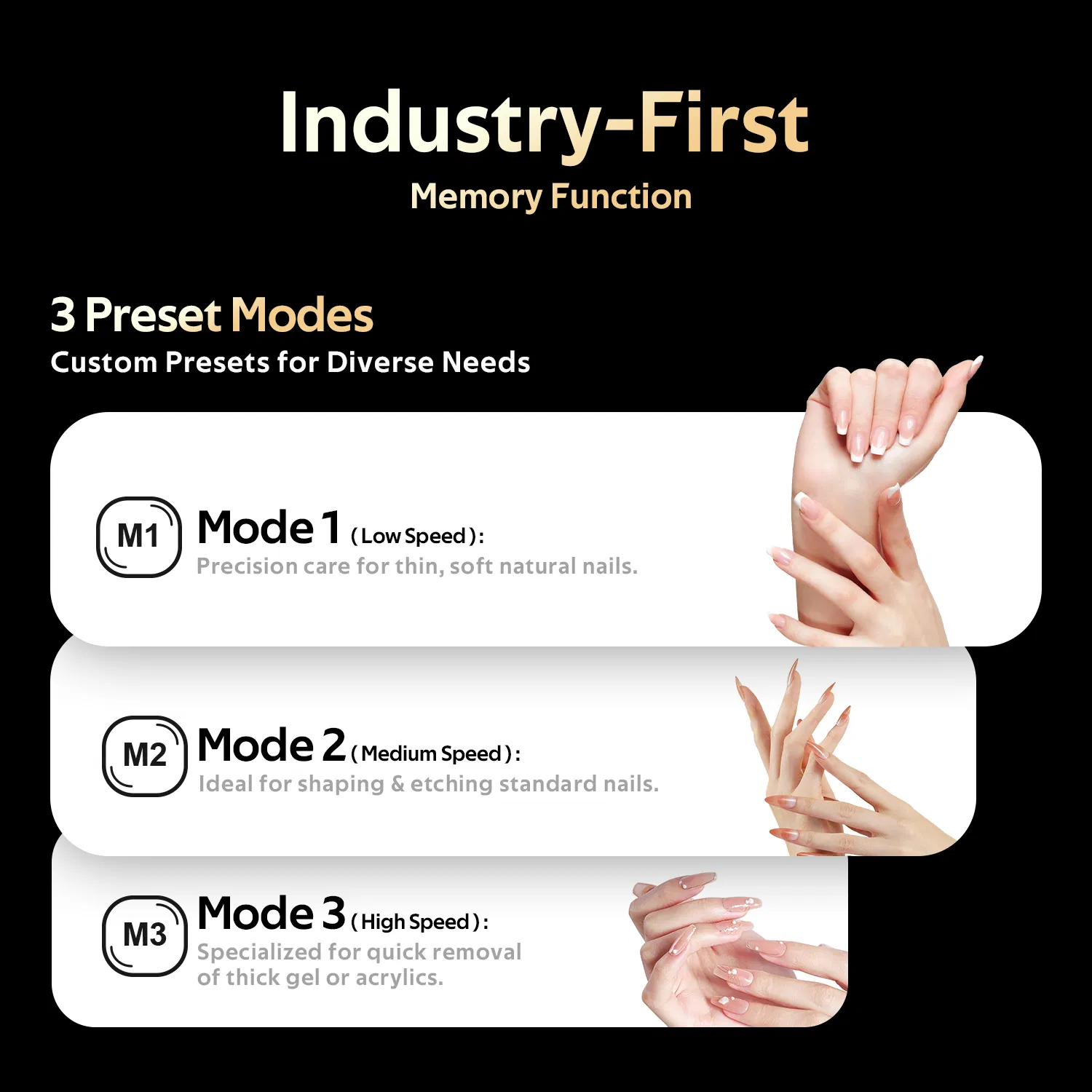 Wholesale Nail Supplies Memory Function Touch Button 35000rpm Nail Drill for Nail Art