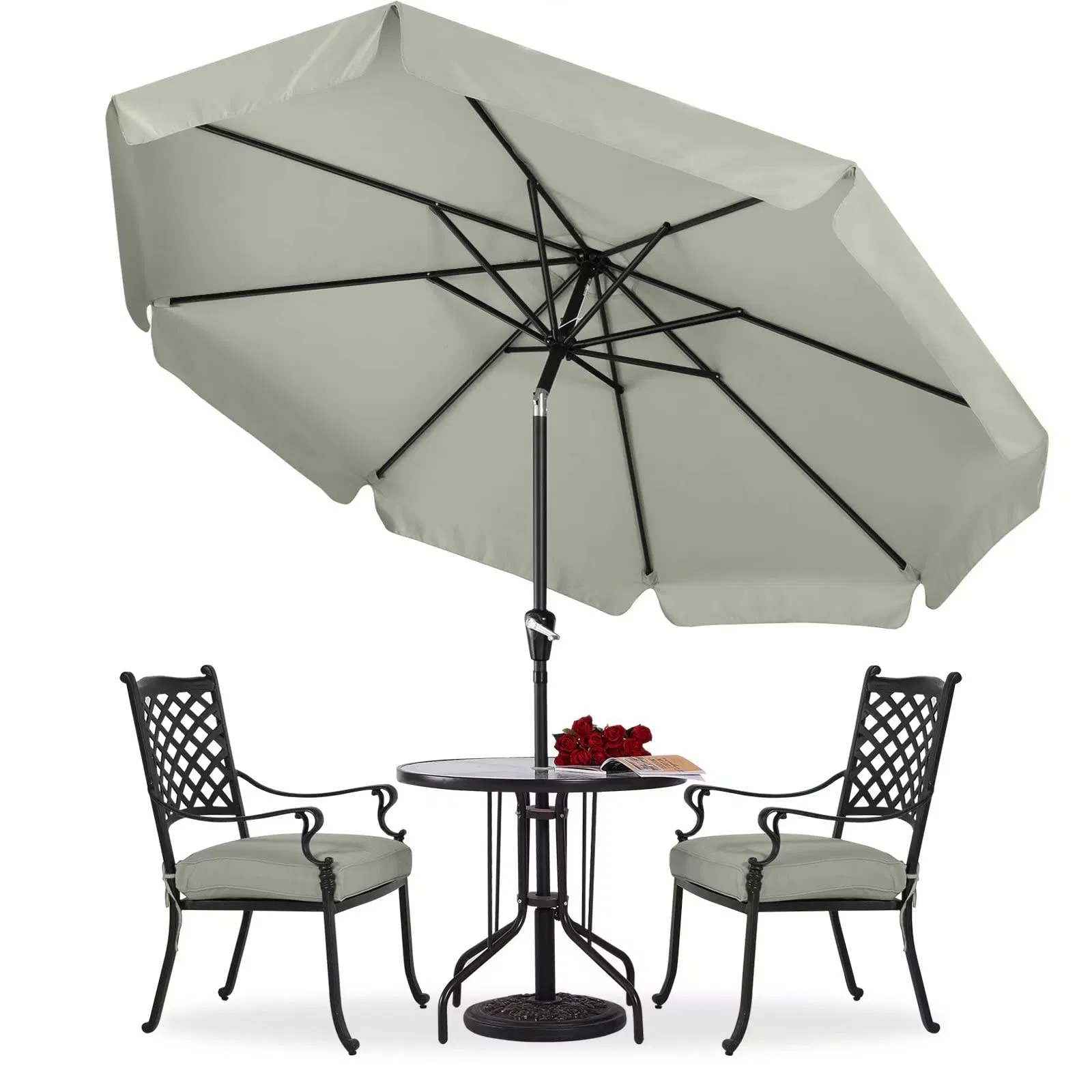 Flash Sale Backyard Lawn Best Choice Solar Hanging Premium Patio Parasol