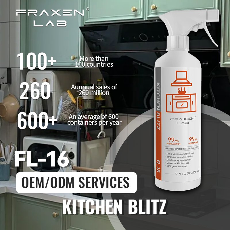 Wholesale Market Home Kitchen Cleaning Products Oil Cleaner Spray Multi-Purpose Kitchen Grease Cleaner Suitable for Stoves, Ovens, Grills
