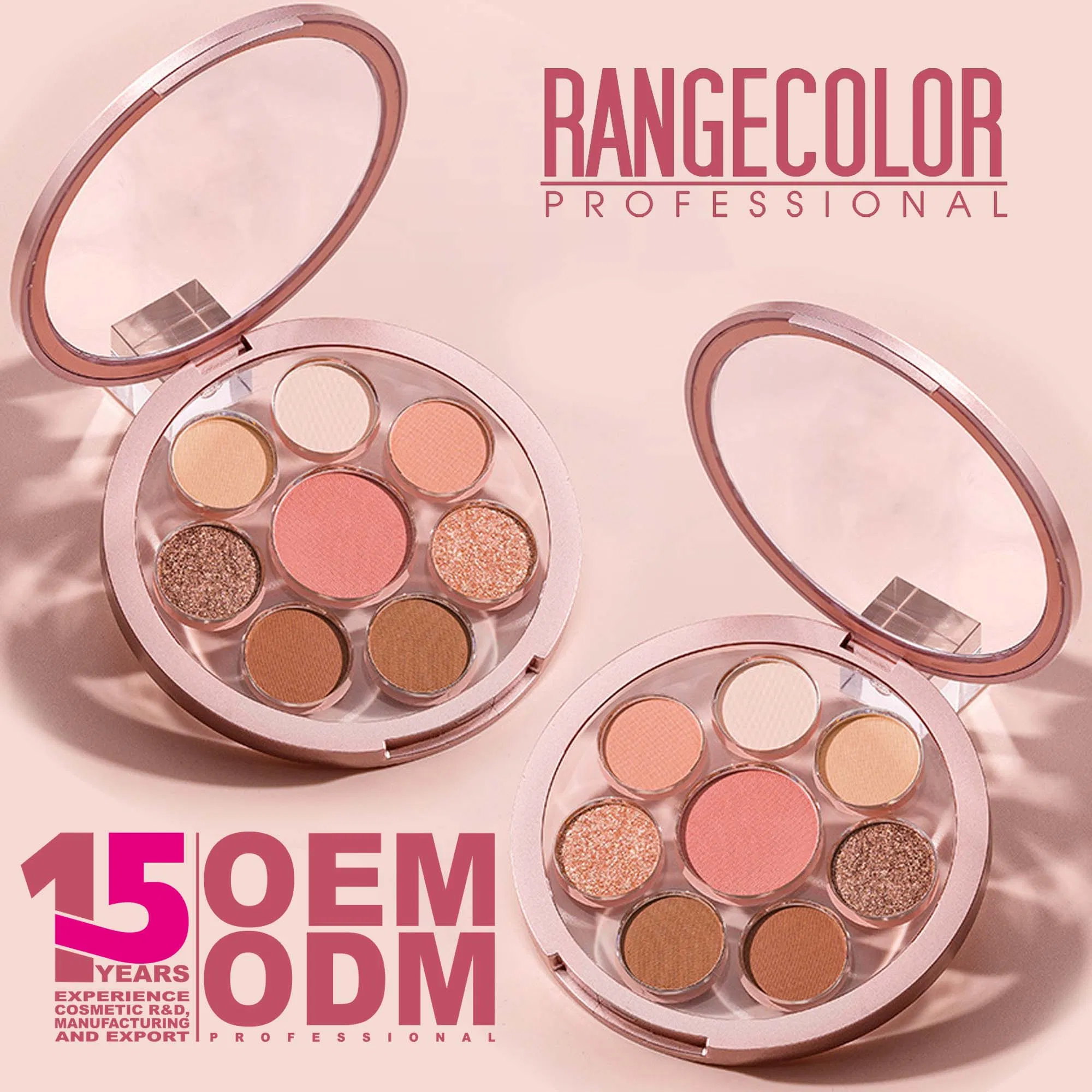 Private Logo ODM & OEM GMPC Color Makeup Eyeshadow Palette Nude Eyeshadow Glitter Matte Waterproof Sweat Proof Eyeshadow