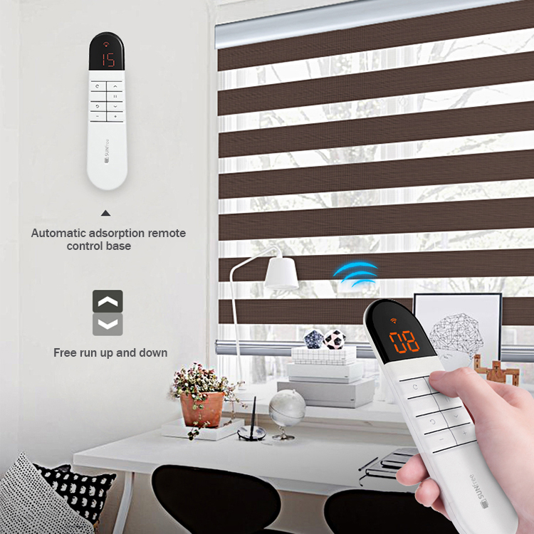 Electric Smart Best Windshield Roller Shade Motorized Bracket Zebra Blinds