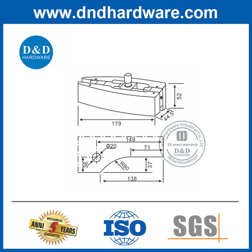 Hotel Glass Door Used Glass Hardware Over Panel Patch Fitting
