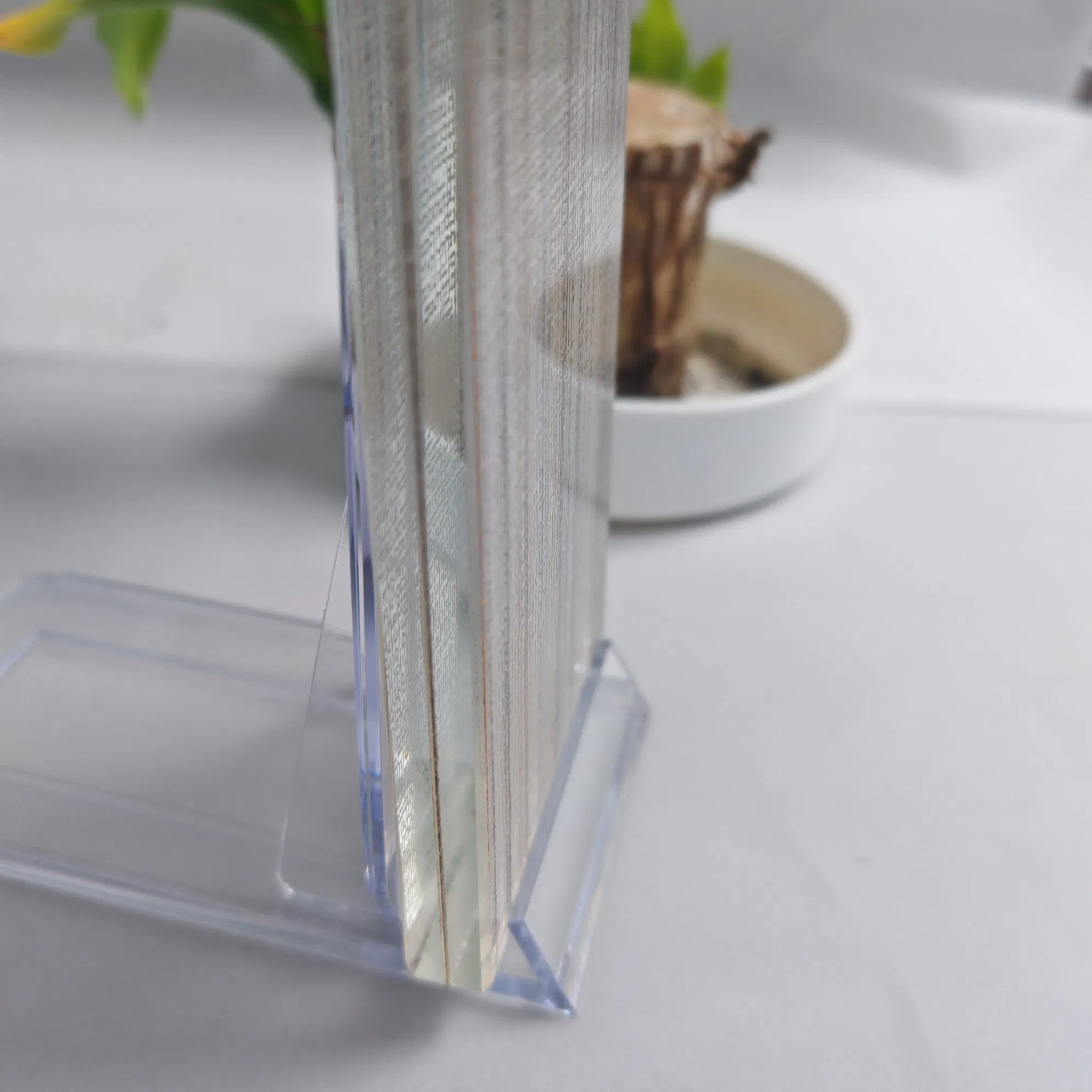 Minimalist Geometric Design Glass Custom Dining Room Installation Laminated Glass