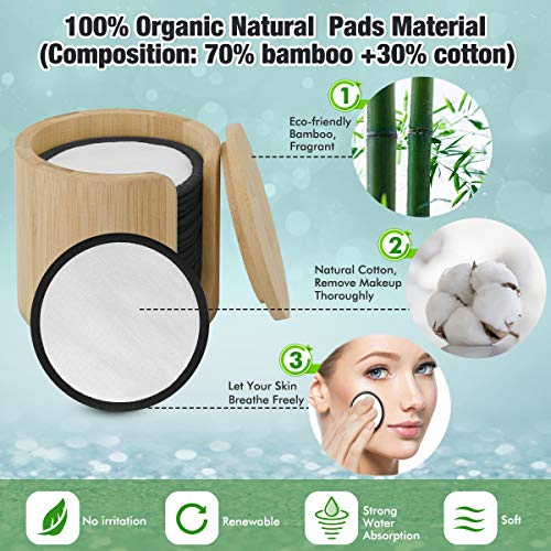 ODM Bamboo Cotton Pads Reusable Make up Environmental Protection Reusable