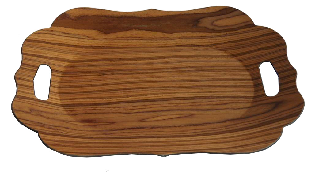 Floral Shaped Snack and Breakfast Food or Coffee Service Tray with Handles