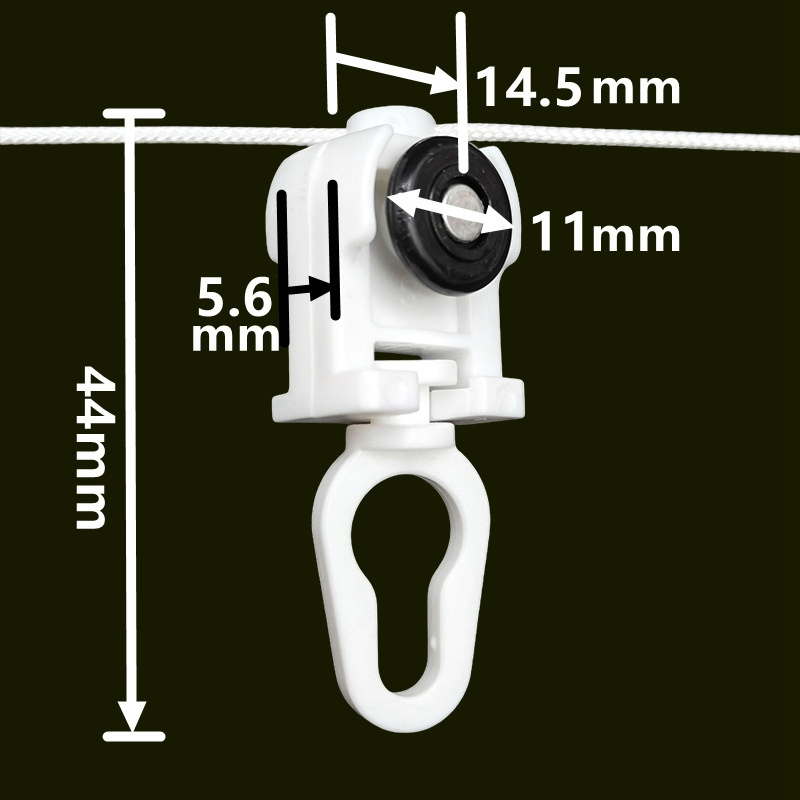 Premium Quality Smart Home 60mm 70mm 80mm Snake Shaped Curtainfixed Distance Pulley