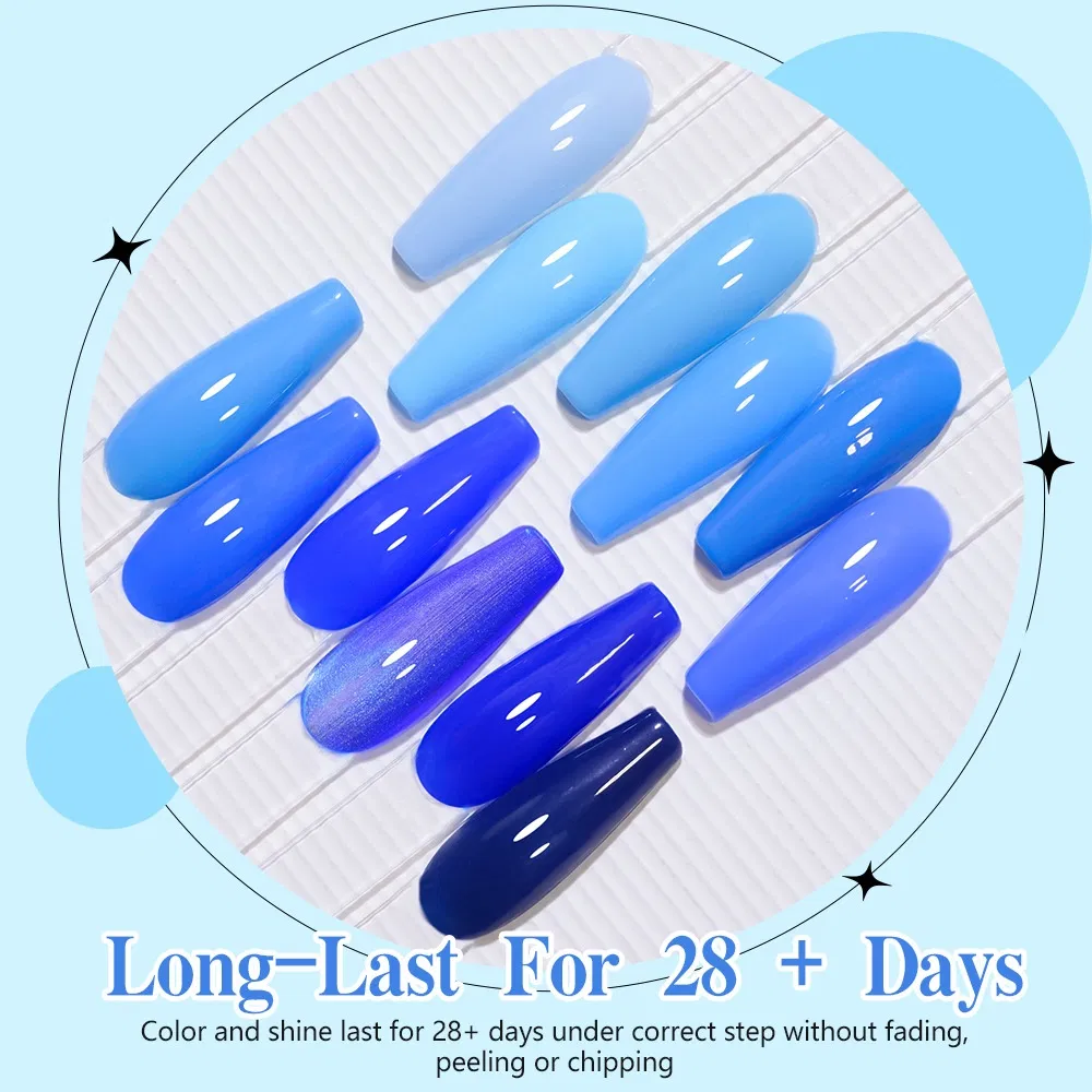 High Gloss 6 Colors Mirror Chrome Foil Gel Nail Polish for Green Nail Art Salon Professional Manicure Kit