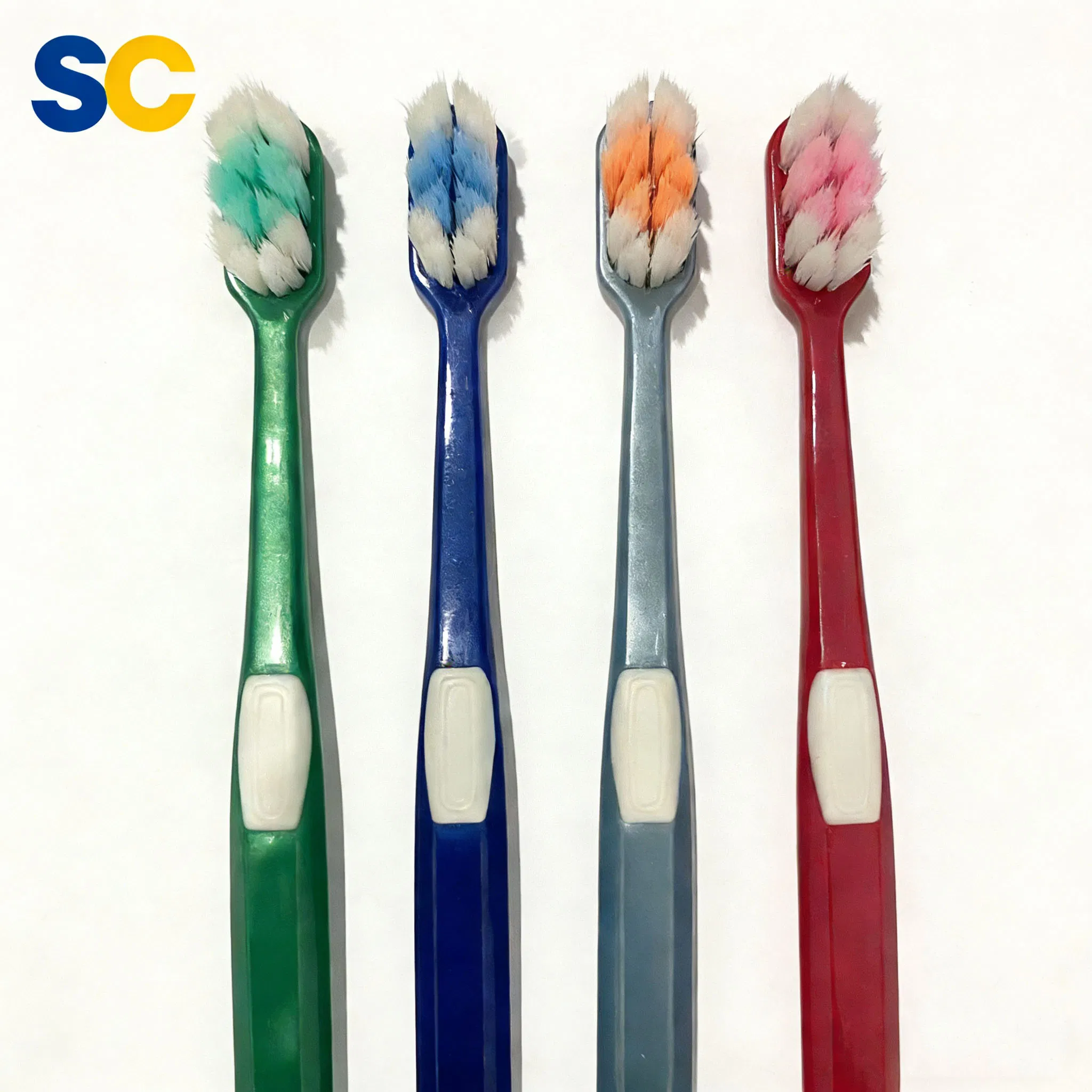 Adult Toothbrush with Personalized Logo Color Contrast Design OEM Toothbrush Supplier