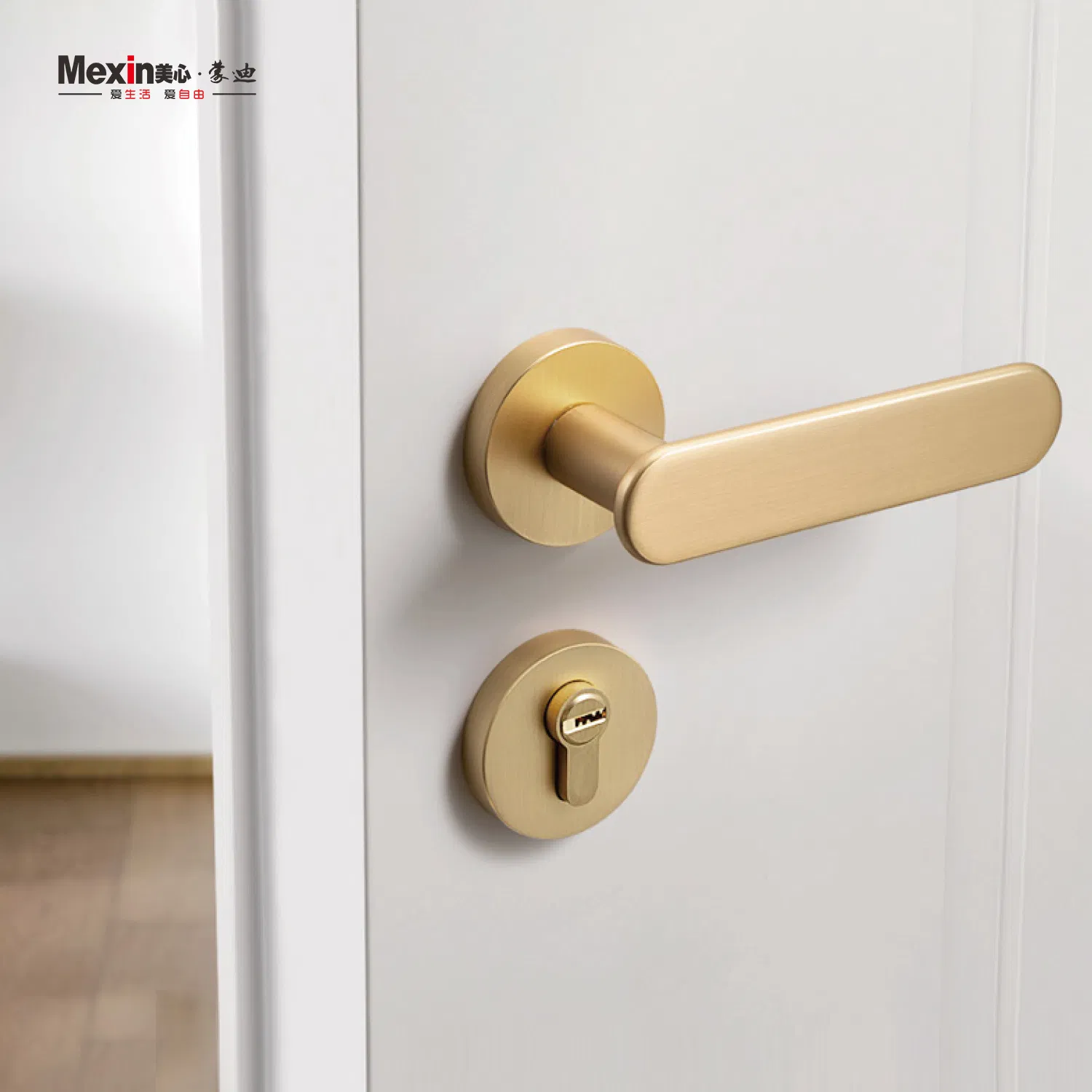 Mexin Wholesale White Aluminium Lever Aluminum Alloy Door Handle Classic for Various Types of Doors