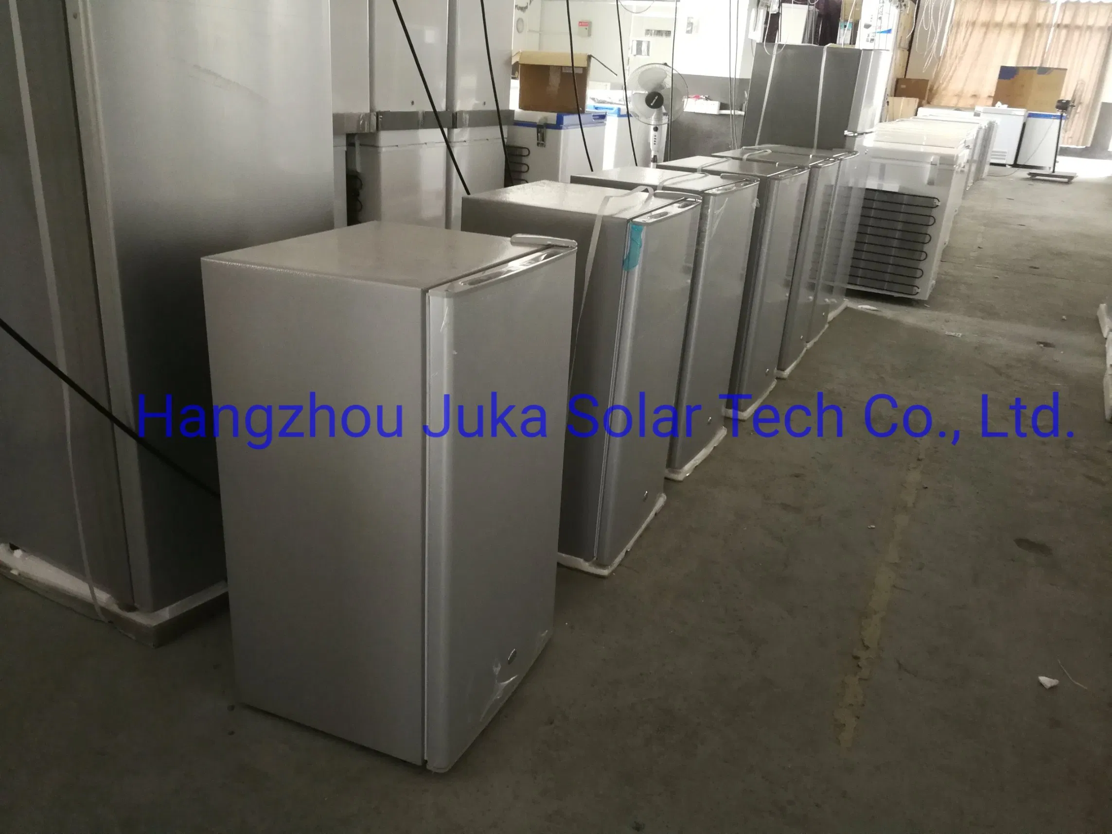 12V/24V Solar Refrigerators Silver 2.5 Cu. FT DC Farm Mini Fridges
