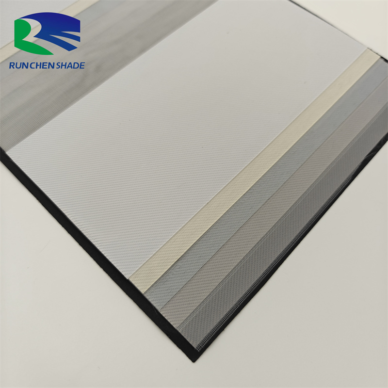 Zebra Roller Blinds Shades White Sheer Day and Night Window Fabric Shade