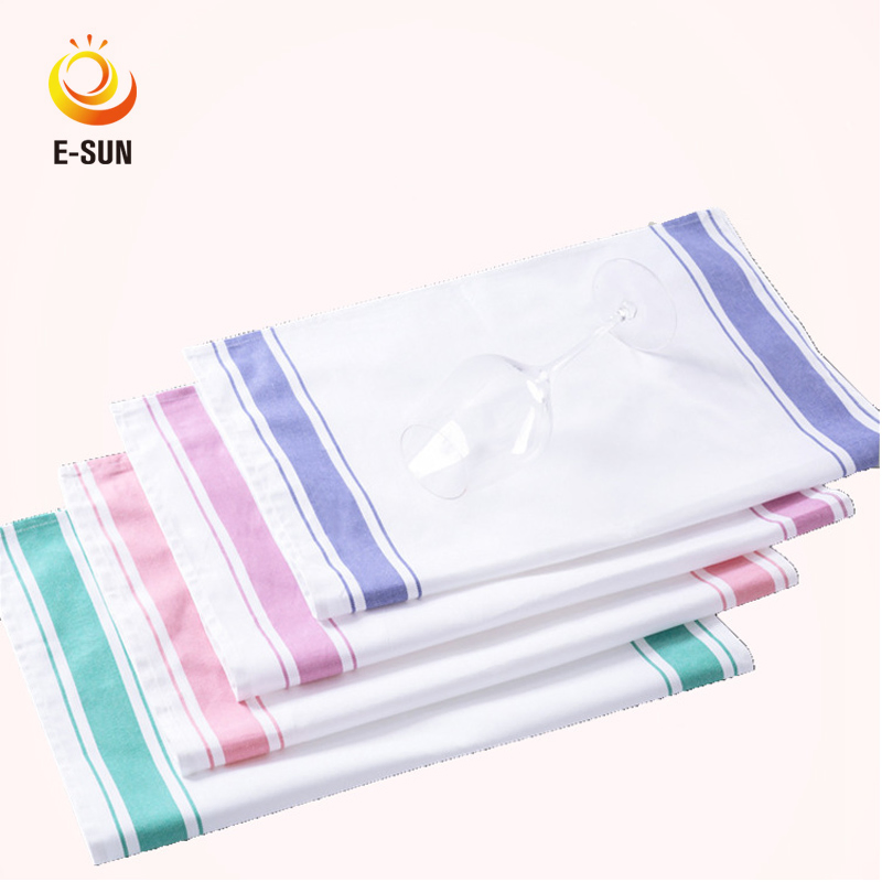 Esun Super Absorbent Pure Cotton Thicken Glass Cup Cleaning Cloth Tea Towel