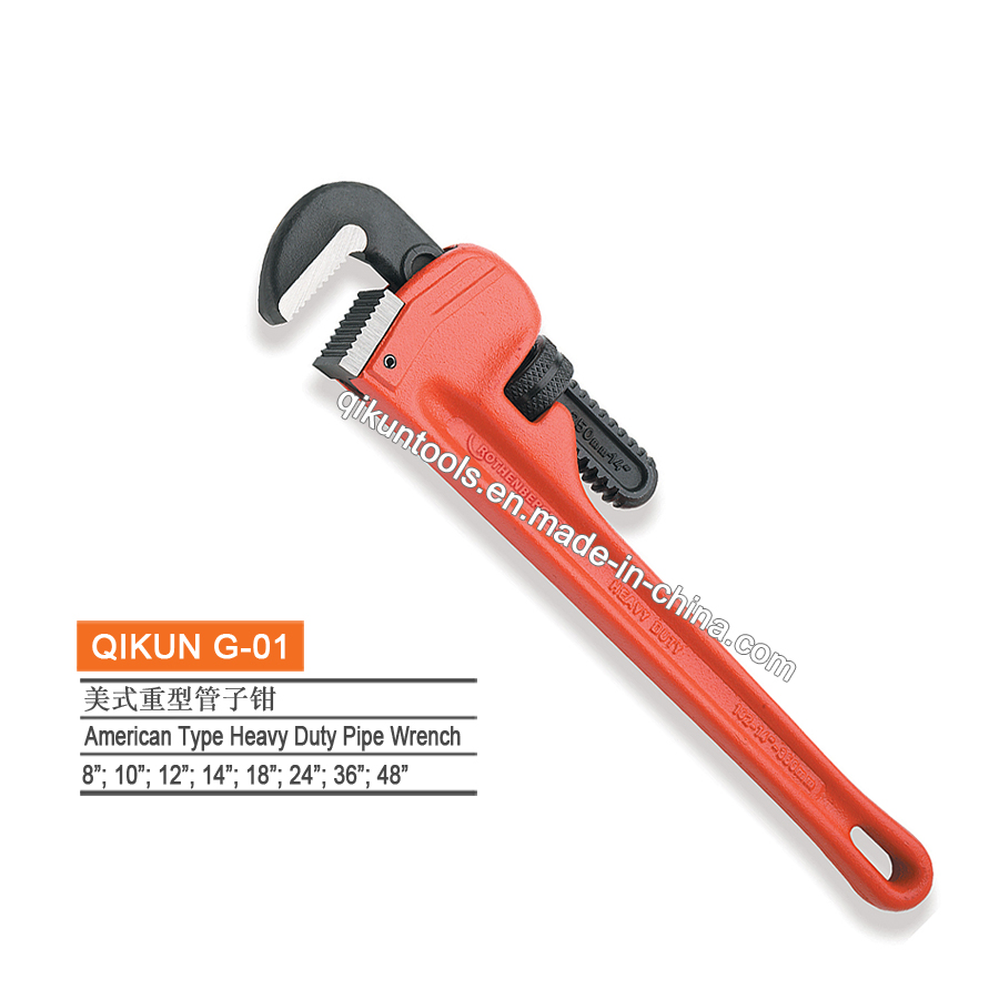 G-09 Construction Hardware Hand Tools Swedish Type Pipe Wrench