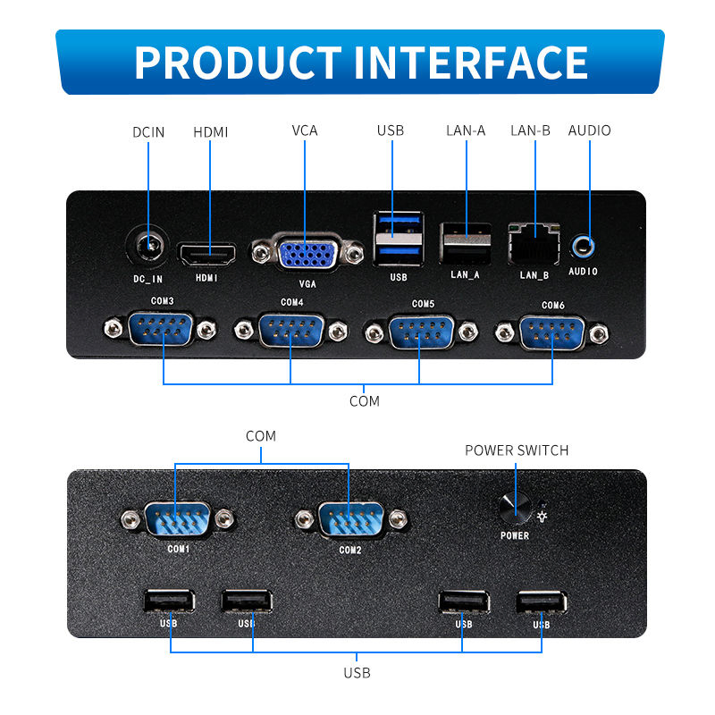 Rich I/O Intedust and Waterproof Shock and Vibration Resistance Wide Temperature Operation Fanless Design Rugged Industrial Computer Rugged Industrial Computer
