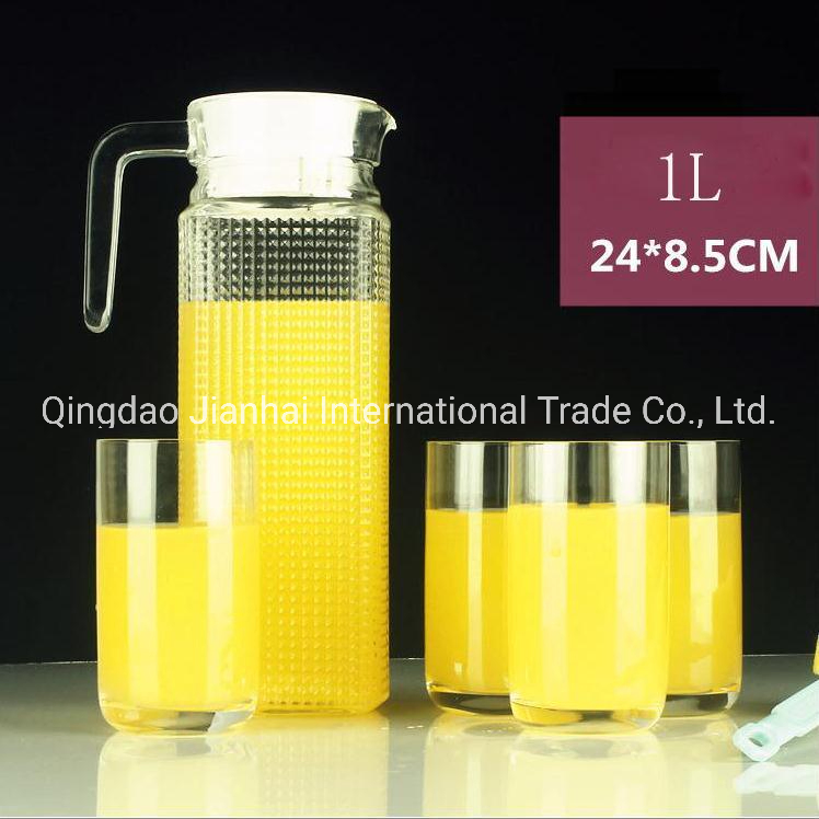 Low Price Wholesale Glass Cool Kettle Striped Pot / Beverage Kettle