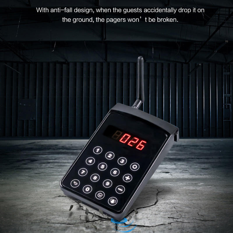 Wireless Restaurant Pager System 20 Pagers Waterproof Coaster High Quality