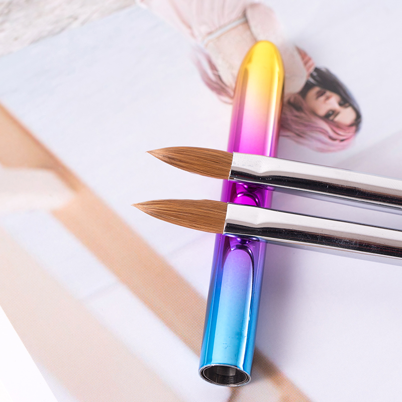 Guyo Pincel Kolinsky Acrylic Nail Brush with Metal Handle