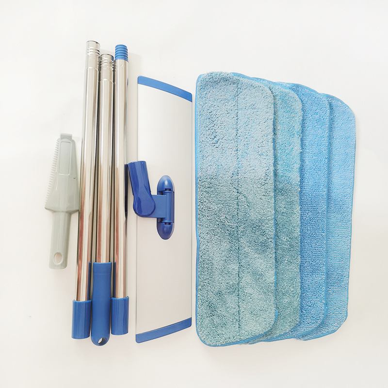 Hand-Free Rotating Dual-Purpose Flat Mop Dry Wet Cleaning for Lazy Aluminum Alloy