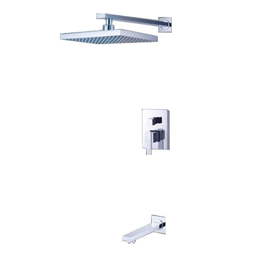 Washroom Shower Set Faucet High Pressure Big Shower Head Heater 5-Settings Wall Mounted Shower Set