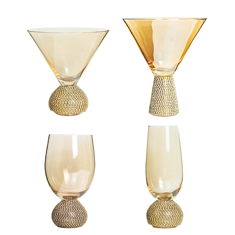 Luxury Crystal Whiskey Shot Glass Household Wine Glass Creatives High-End Glass Cup Set