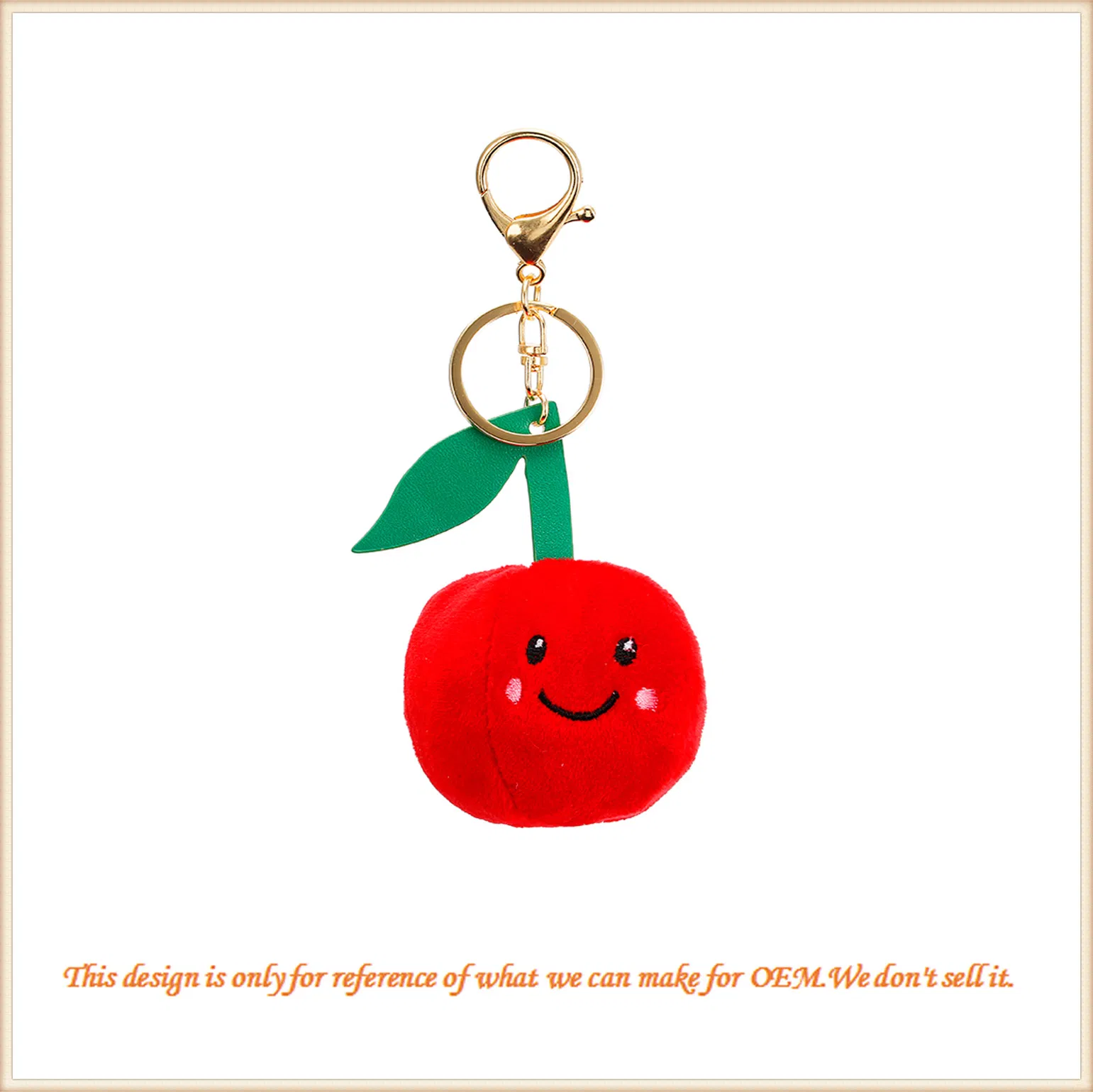Plush Stuffed Keychain Soft Fruit Toys Cartoon Doll Toy for Bag
