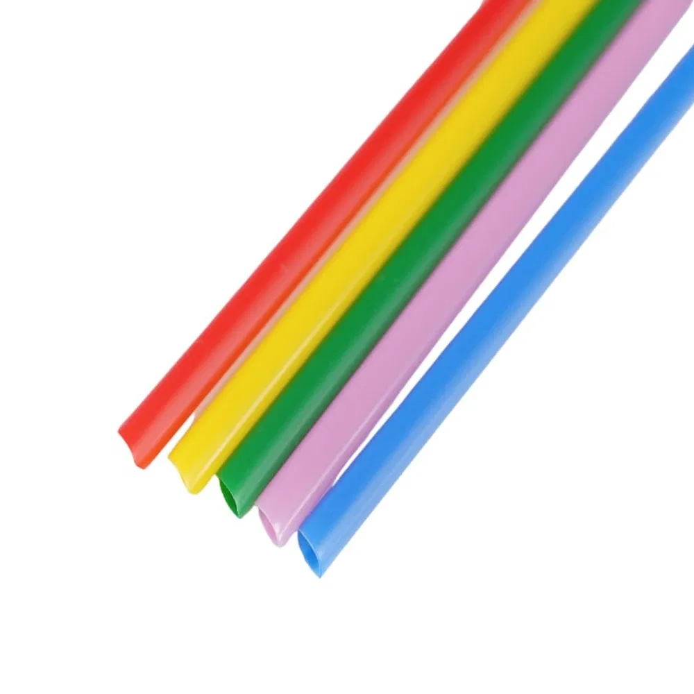 Frosted Finish OEM ODM Custom Colored Straight Plastic Straws for Drinking Smoothies