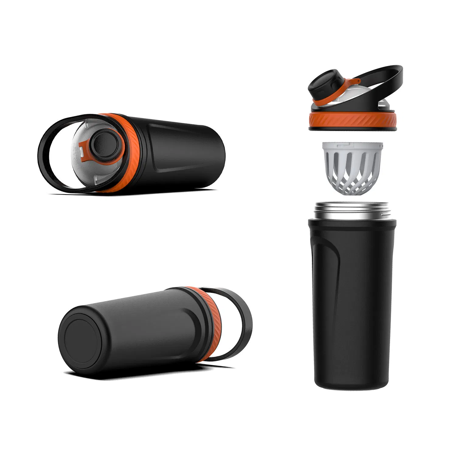 24oz Shaker Gym Bottle Custom Logo Stainless Steel Portable Fitness Gym Sports Protein Shaker Cup Water Bottle