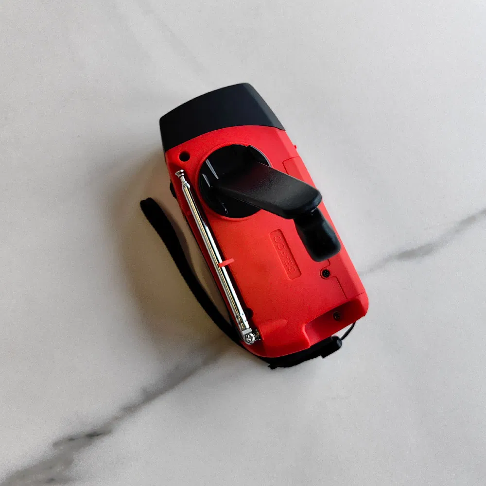 Outdoor Camping Solar Powered Hand Crank Weather Radio with LED Flashlight High Quality Solar Portable Am FM Wb Radio