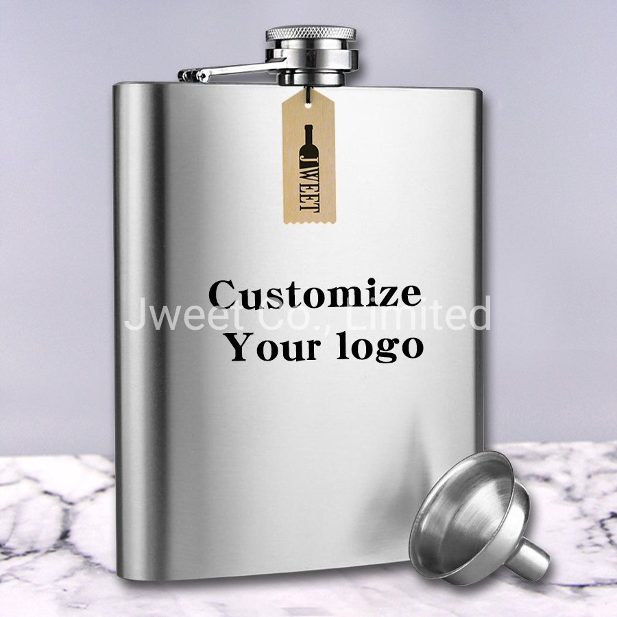 Whisky Hip Flask with Mini Funnel Set for Men Drinking
