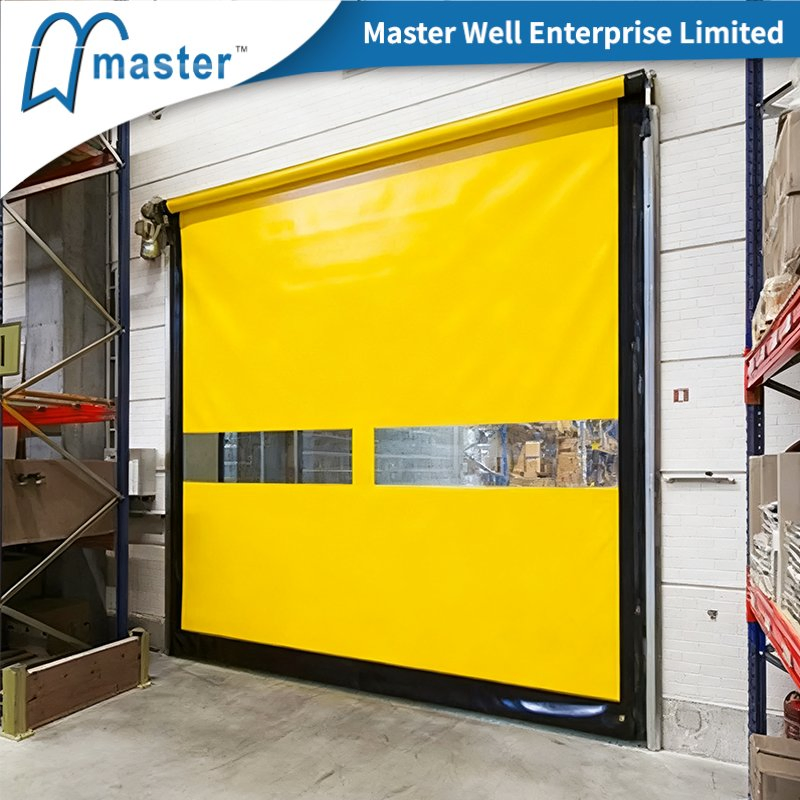 Zipper Type Self Repairing Airtight High Speed PVC Fabric Rapid Rise Rolling up Door