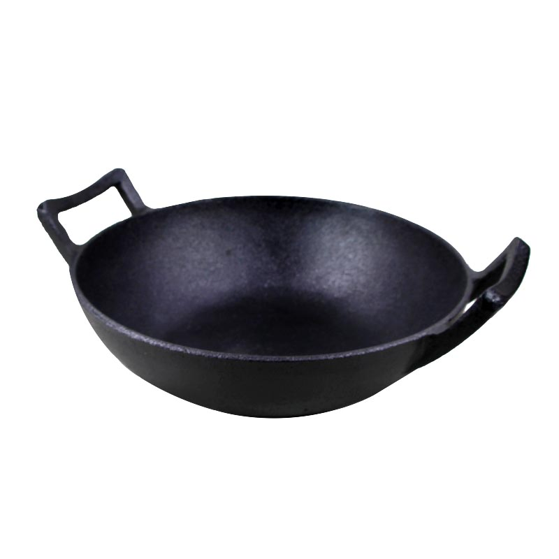 Чугунная сковорода вок 31 см с антипригарным покрытием