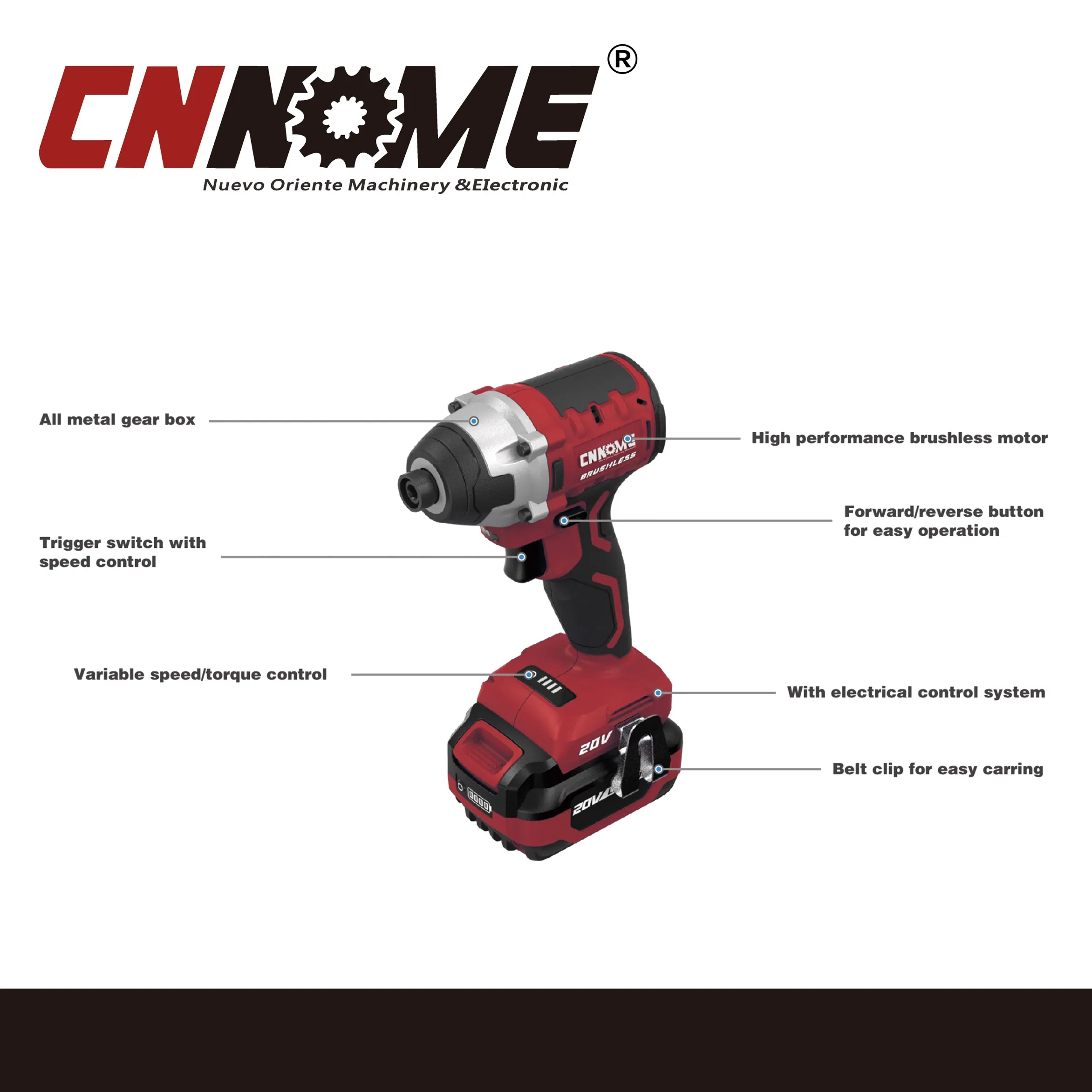 Heavy Duty Cordless 20V Brushless Screw Driver 95302