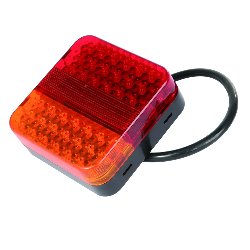 110mm 3-Function Square LED Tail/Reverse Light for Tractor RV Trailer Boat