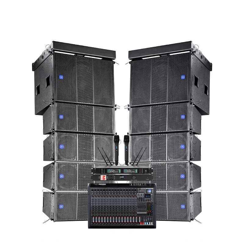 Chordio Tg-208 Active Dual 8 Inch Church Line Array System Professional PA Audio Sound Loud Speaker for Party