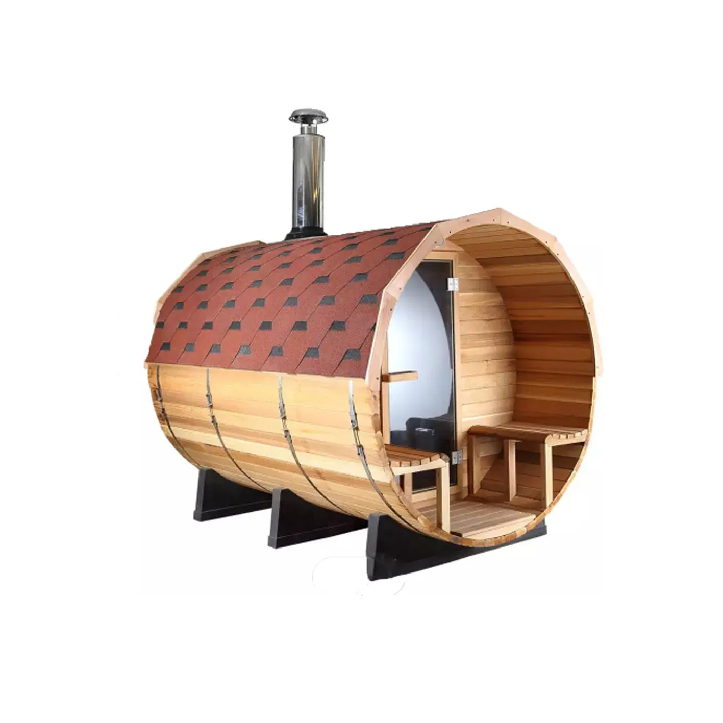 Mildew Proof Composite Wooden Steam Sauna Shower Room for Commercial