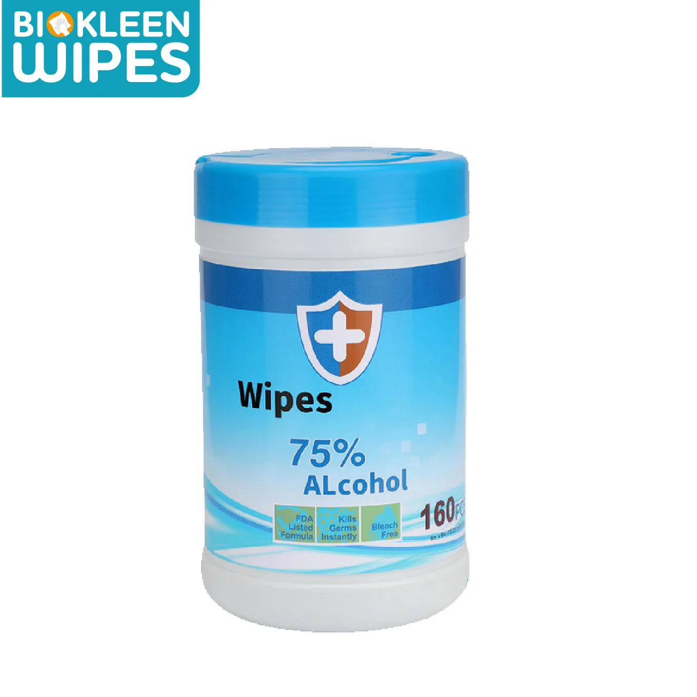 Biokleen Small Rubbing Alcohol Alcoholic Sanitizing Disinfective Wipes 70% Isopropyl