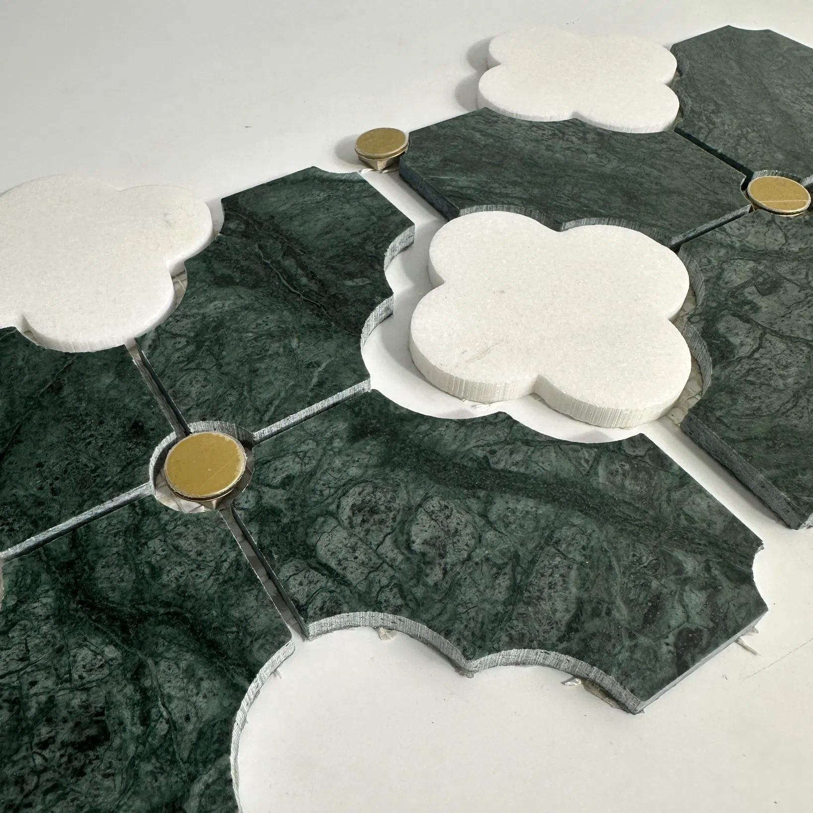 Мозаика из натурального камня «Цветочная смесь» 200x200 мм